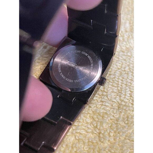 A II Z BY TIMEX BROWN MOP DIAL BROWN STAINLESS STEEL BRACELET WATCH Needs Batte - Picture 9 of 10